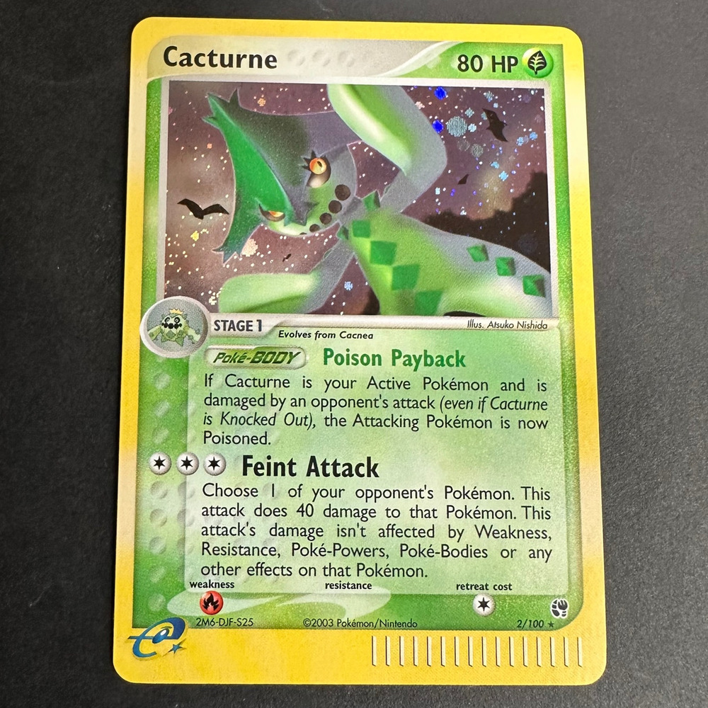 Pokemon TCG Cacturne EX Sandstorm 2/100 Holo Rare NM